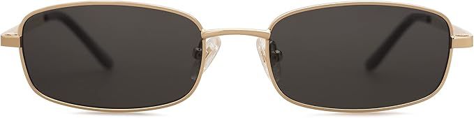 SOJOS Small Y2k Narrow Rectangle Sunglasses Womens Mens Retro 80s 90s Skinny Sunnies SJ1187 | Amazon (US)