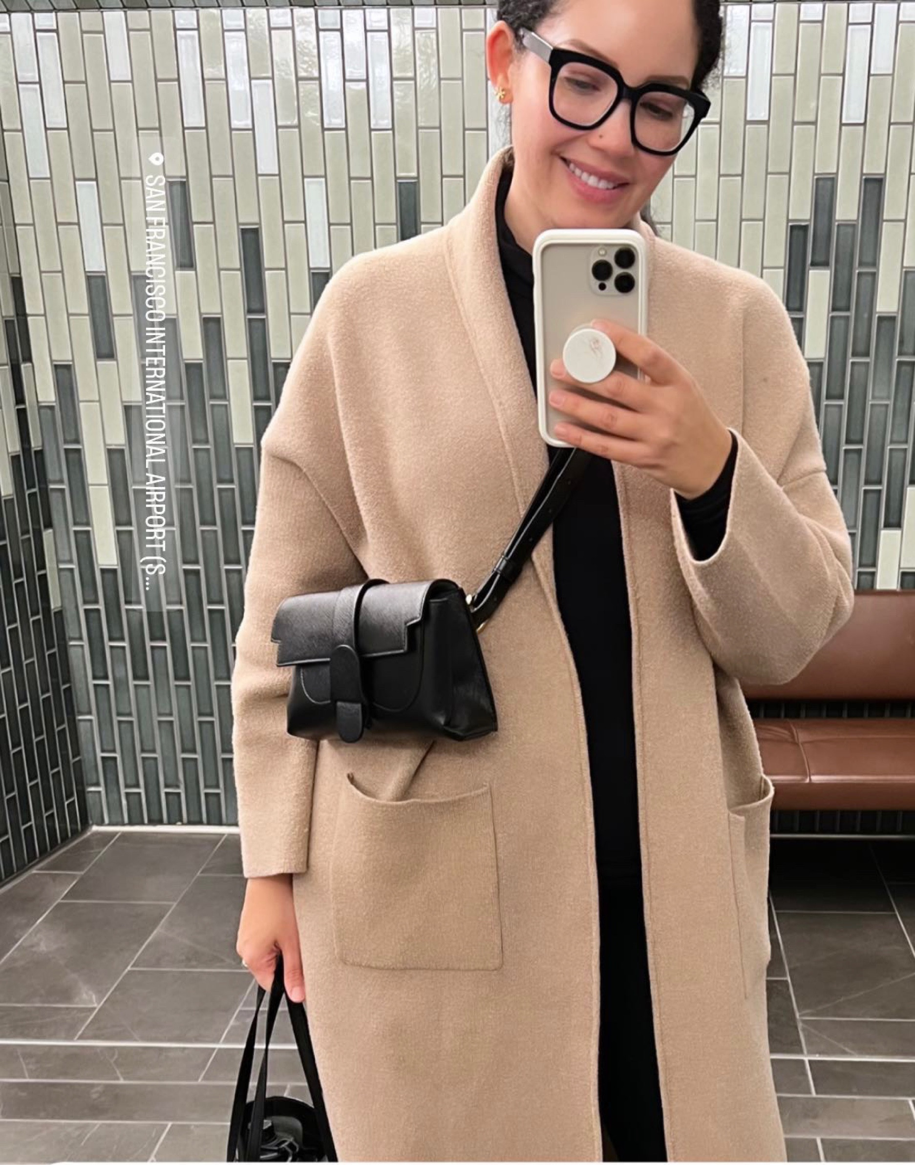 Coatigan thick heavy cardigan, travel outfit, airport style m, Senreve Aria crossbody casual style outfit 

#LTKmidsize #LTKFind #LTKover40