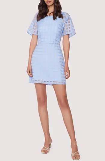 High Tide Grid Overlay Minidress | Nordstrom