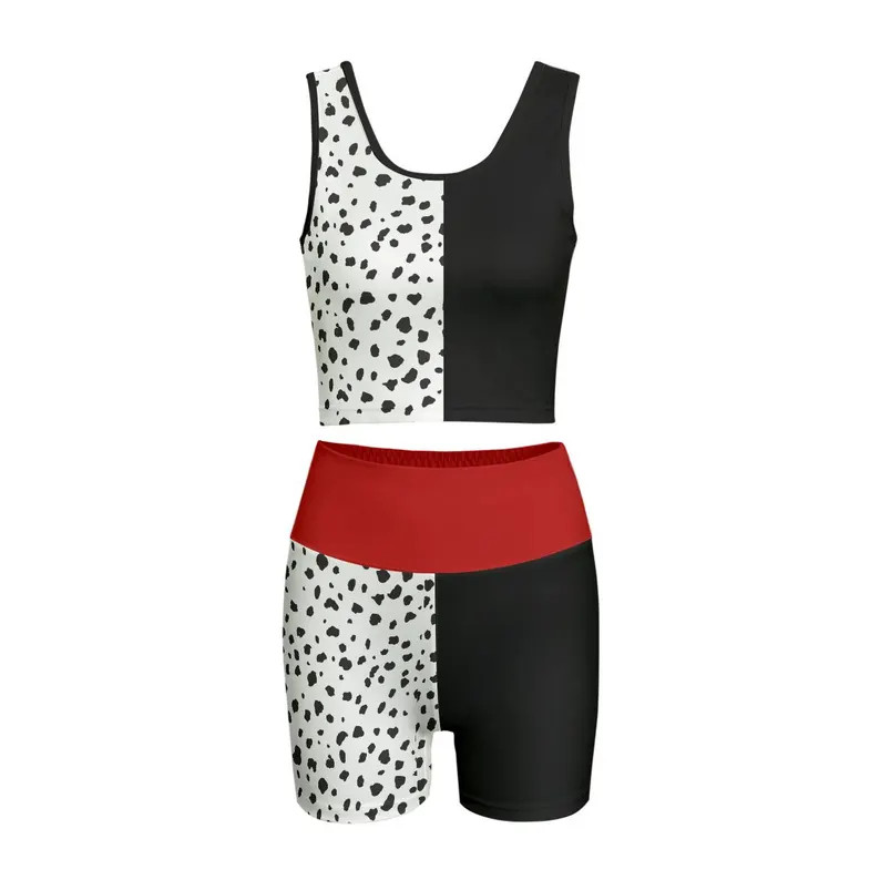 Cruella Inspired Running Costume: Villain 2-piece Activewear Set - Etsy | Etsy (US)