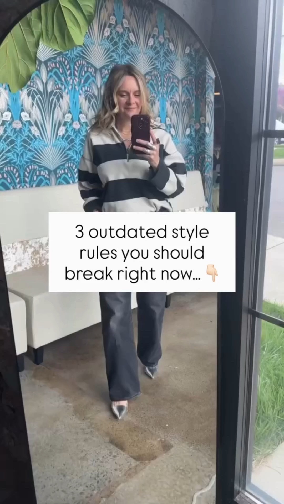 Ready to break free from old-school style rules? 🙌 Here are 3 you should ditch ASAP: 

1️⃣ Always tuck your top. - Sometimes a half-tuck or leaving it loose creates a more modern look! 
2️⃣ Stick to skinny jeans. - Wide-leg, straight-leg, and flared styles are trending and so flattering! 
3️⃣ Avoid mixing prints. - Stripes and florals? Leopard and plaid? They’re better together! 

Which rule are you breaking first? Need help modernizing your wardrobe? Let’s chat! 💌 

#PersonalStylist #StylingTips #StyleWithPurpose #PersonalStyling #StyleOver40 BreakTheRules