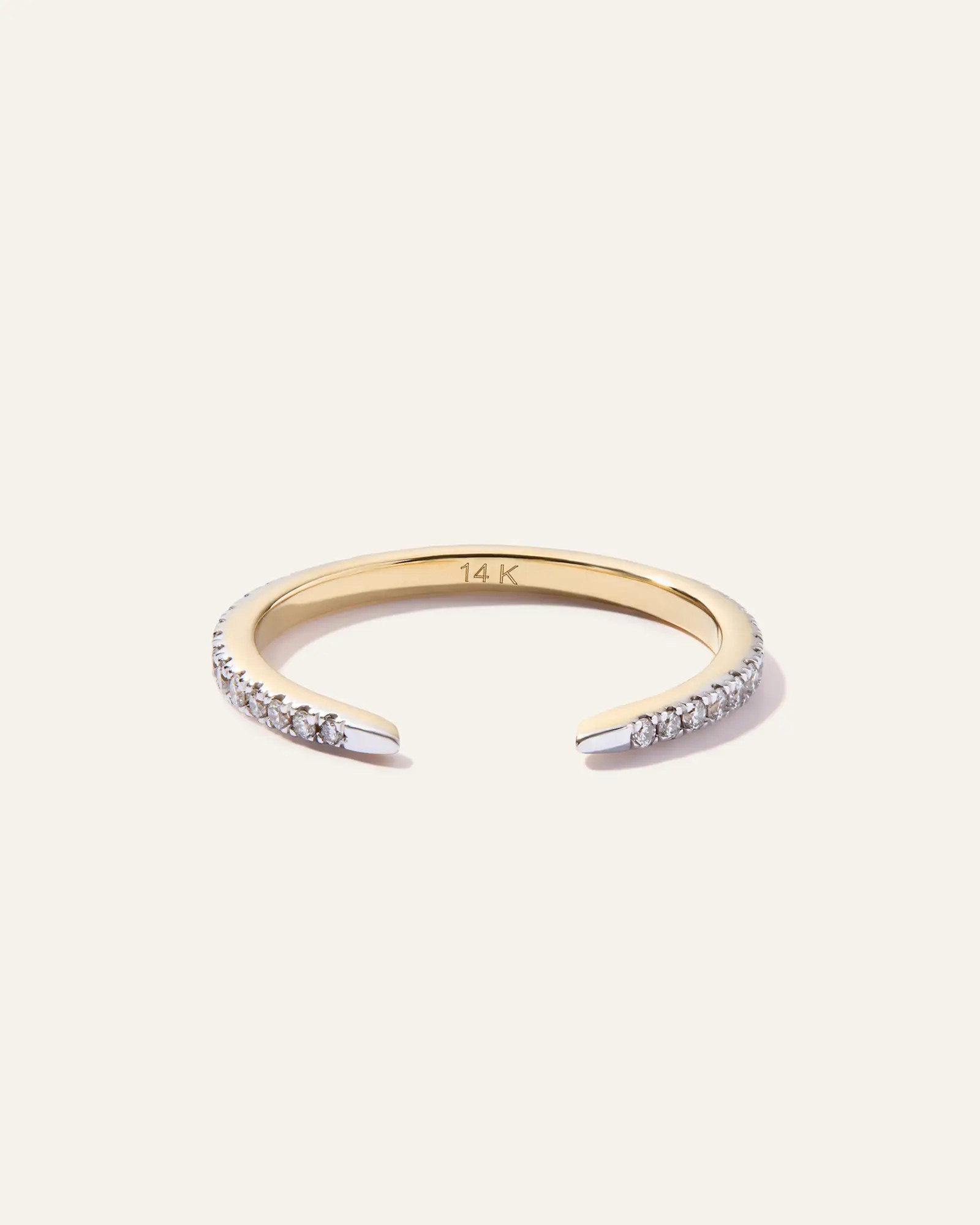 14K Diamond Open Claw Ring in Yellow Gold | Quince