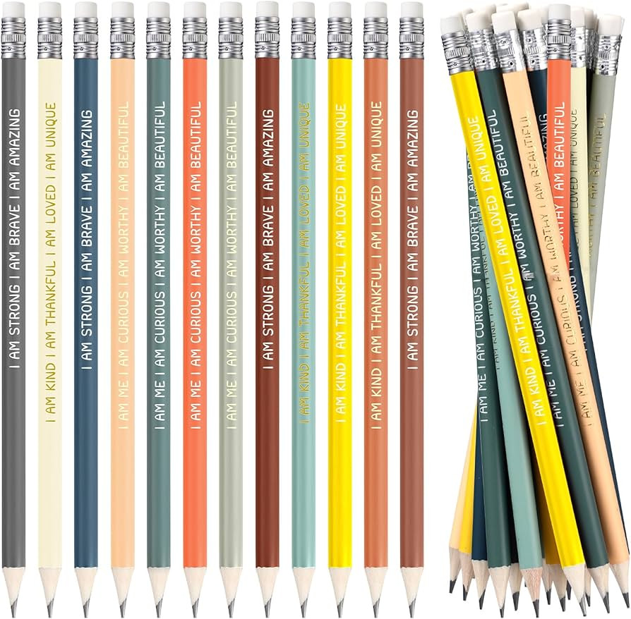 Fumete 36 Pcs Inspirational Pencil Gifts for Students Bulk Positive Motivational Pencils with Era... | Amazon (US)