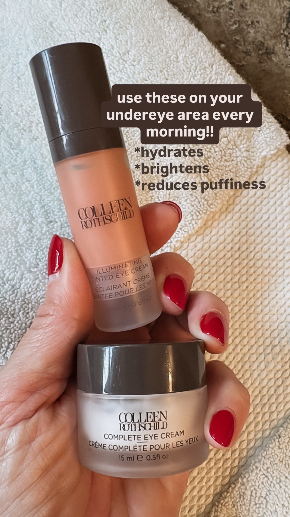 Eye care every morning. AM skincare. Colleen Rothschild. 
Code: TWOPEAS20

#LTKSeasonal #LTKOver40 #LTKBeauty