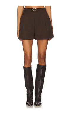 Karina Grimaldi Marie Short in Chocolate Brown from Revolve.com | Revolve Clothing (Global)
