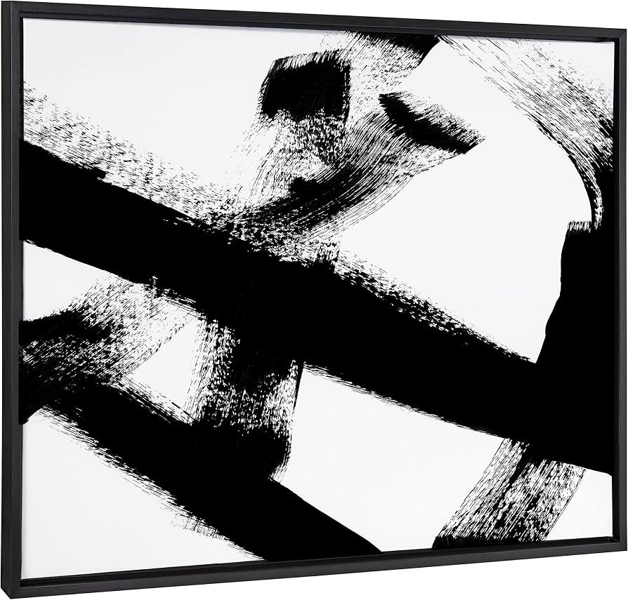Kate and Laurel Sylvie Gesture I BW Framed Canvas Wall Art by Amy Lighthall; 28x38 Black; Oversiz... | Amazon (US)