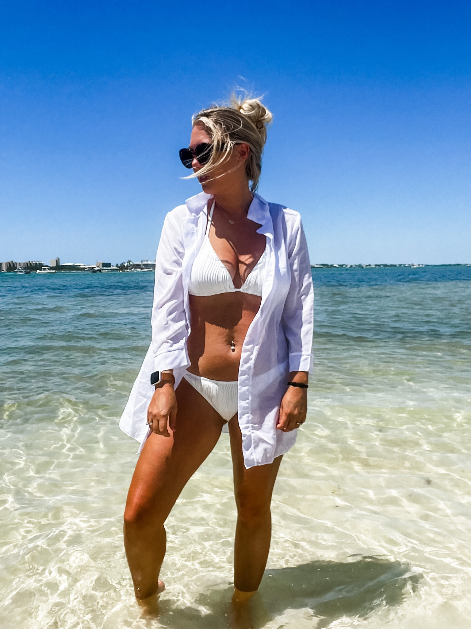 3 piece swimsuit set + kimono. Ribbed material triangle top & tie bottom. I'm wearing a size medium. 

#LTKstyletip #LTKtravel #LTKswim