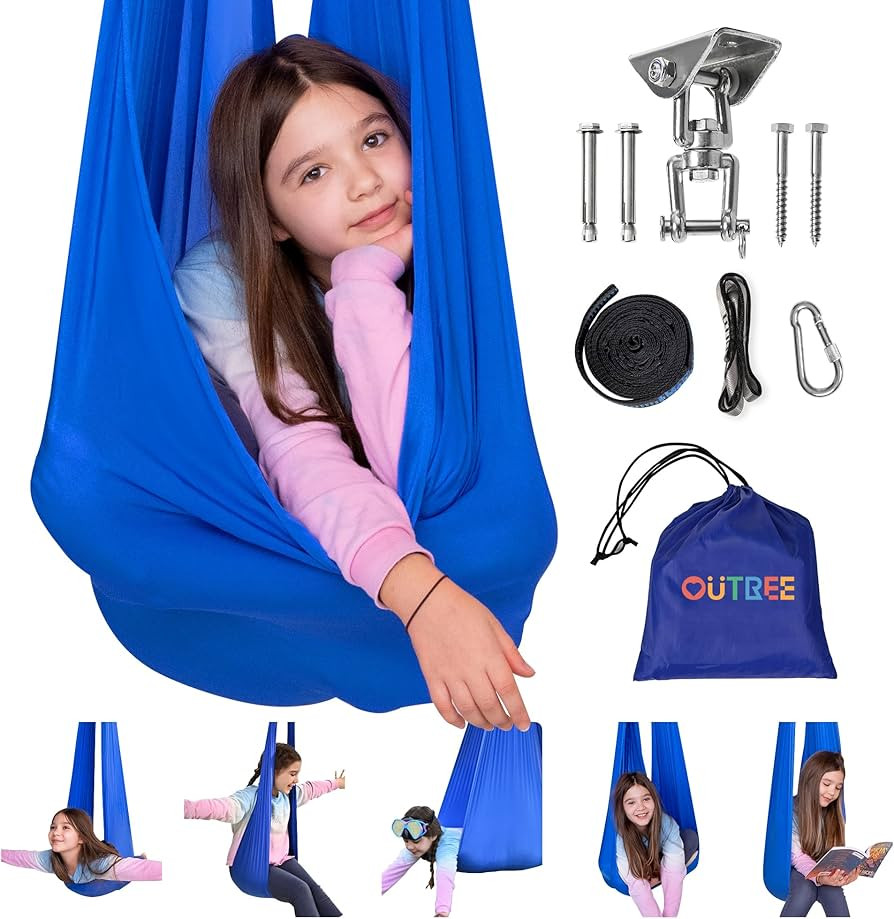 OUTREE Sensory Swing for Kids with 360° Swivel Hanger, Indoor Therapy Swing Great for Autism, AD... | Amazon (US)