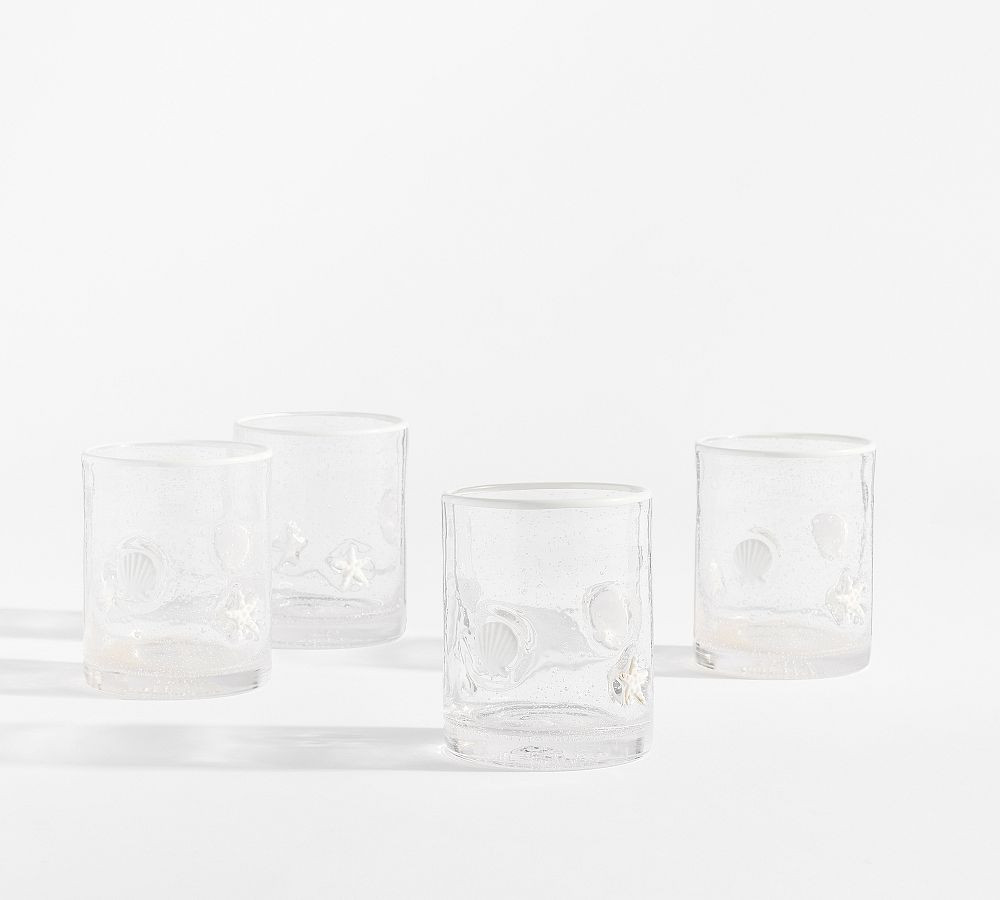 Shell Icon Drinking Glasss, Set of 4 - White | Pottery Barn (US)