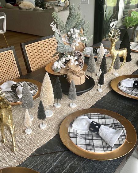 Christmas holiday table decor, Christmas table setting, decorating a holiday table, Christmas decor for table, Christmas centerpiece 

#LTKSeasonal #LTKHoliday #LTKhome