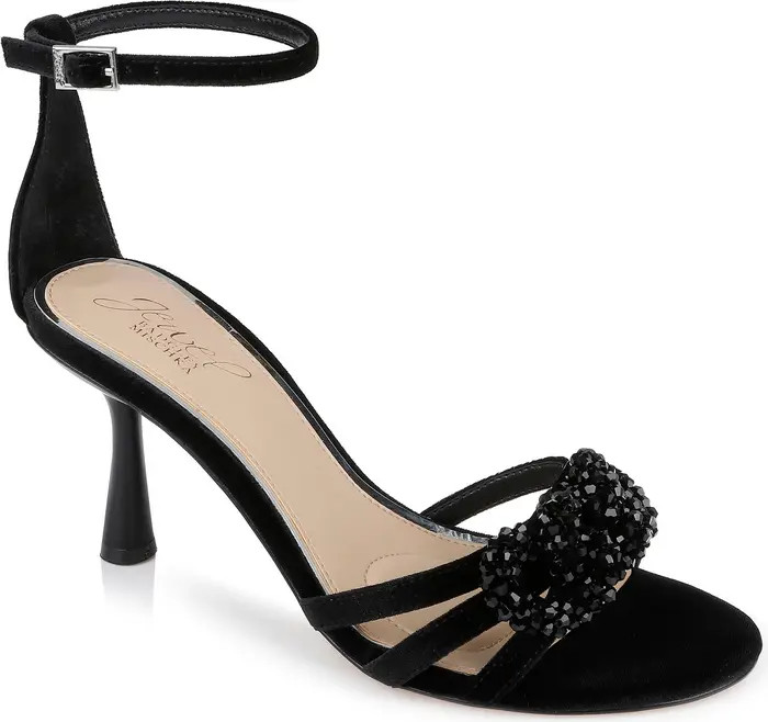 Jewel Badgley Mischka Tailani Velvet Sandal (Women) | Nordstromrack | Nordstrom Rack