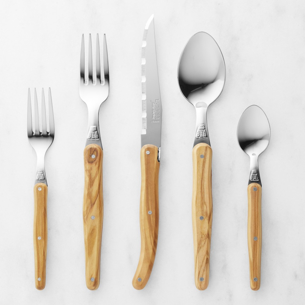 Jean Dubost Laguiole Olivewood Flatware Sets | Williams-Sonoma