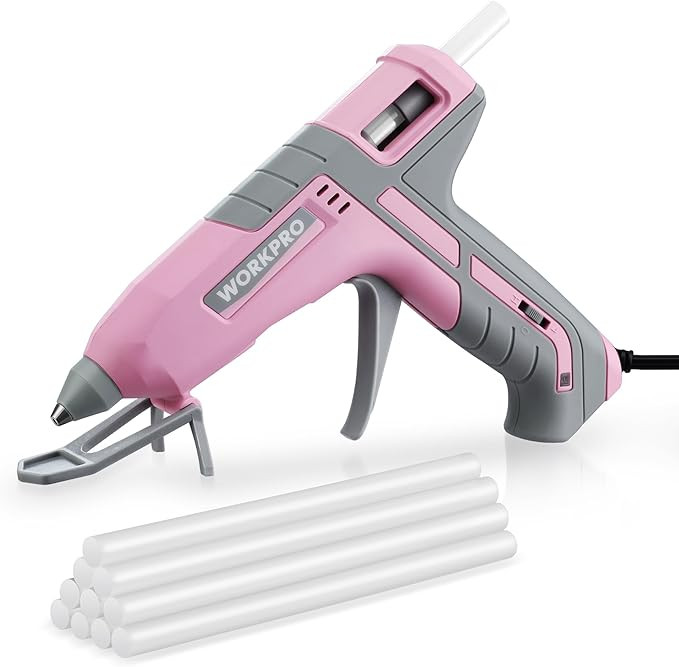 WORKPRO Heißklebepistole, 60/100 W Klebepistole mit 10 Heißklebesticks, Zwei Heizmodi, Schnelle... | Amazon (DE)