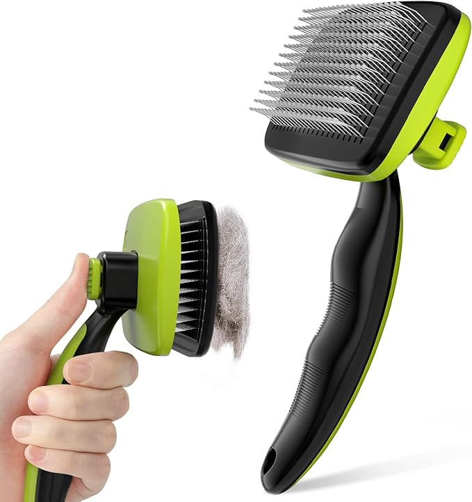 Pecute Self-Cleaning Slicker Brush for Dogs, Cats, Lightweight Dog Brush for Shedding Massaging G... | Amazon (US)