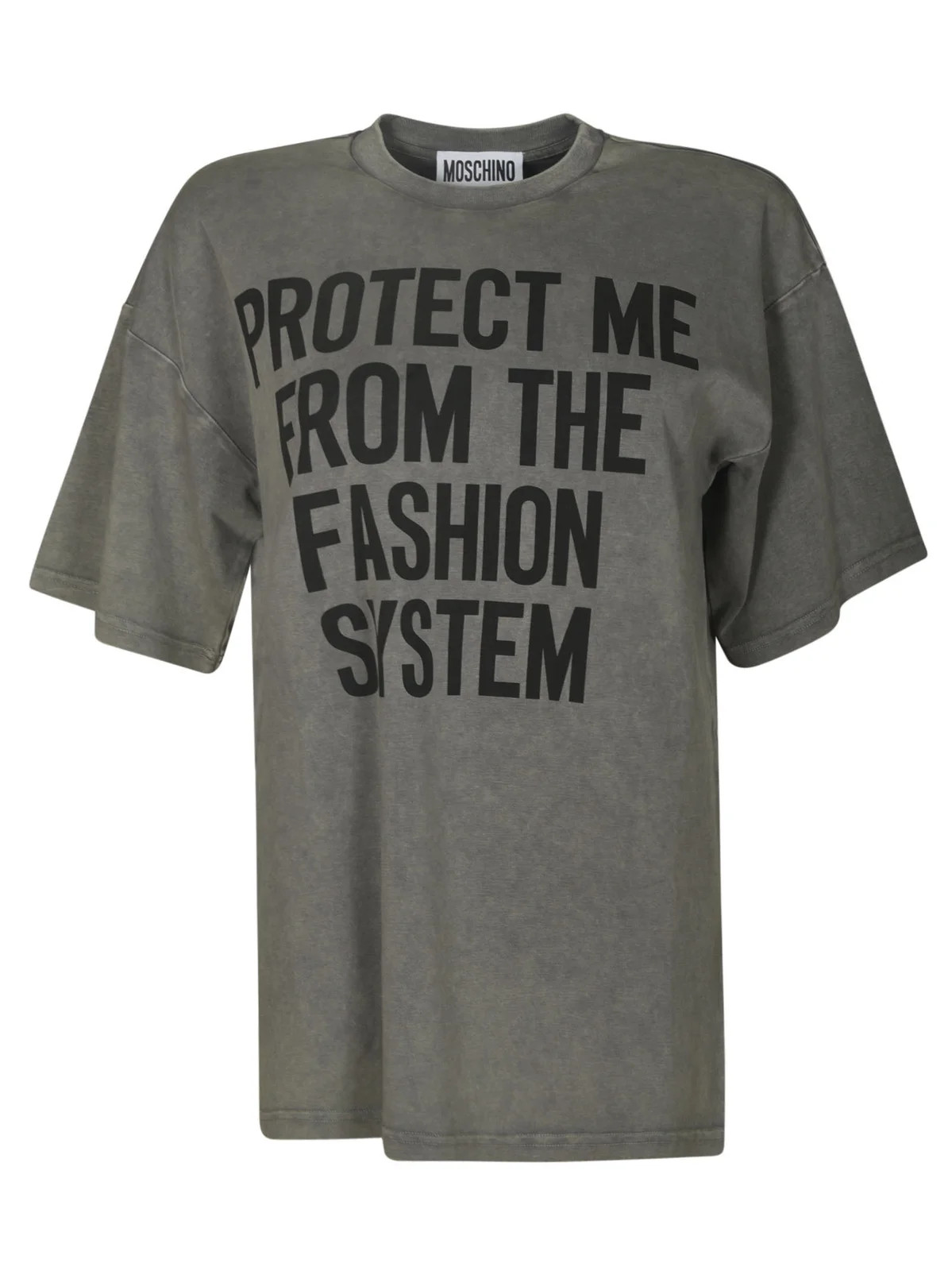 Moschino Slogan-Printed Crewneck T-Shirt | Cettire Global