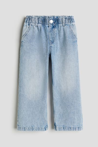 Wide Leg Paper-bag Jeans - Light denim blue - Kids | H&M US | H&M (US + CA)