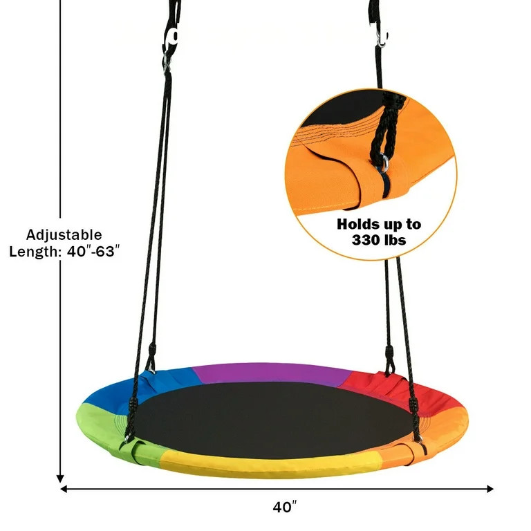 Goplus 40'' Flying Saucer Tree Swing Indoor Outdoor Play Set Swing for Kids colorful - Walmart.co... | Walmart (US)