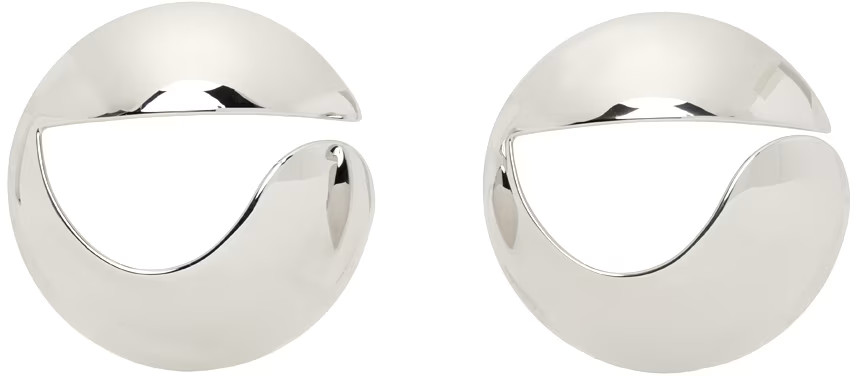 Coperni - Silver Logo Earrings | SSENSE