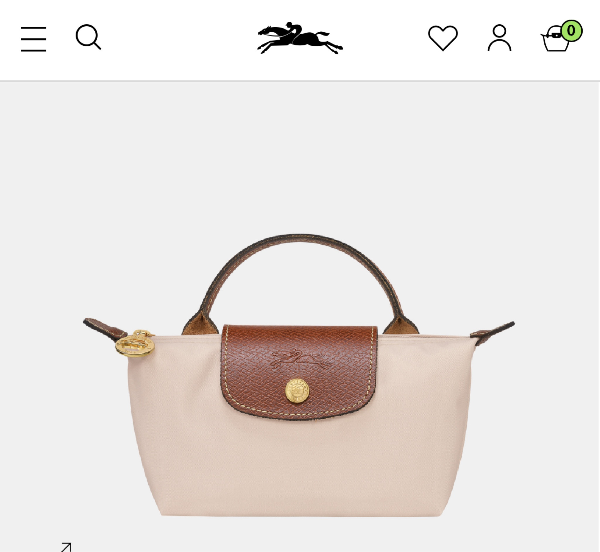 The perfect mini Longchamp bag. #longchamp #minibag #cosmeticbag