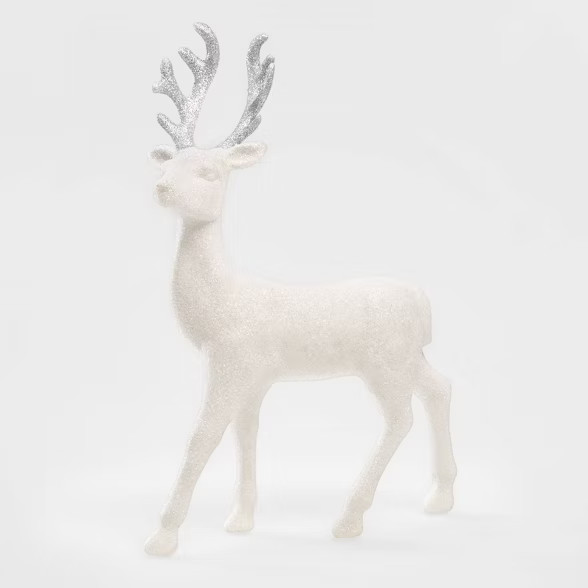 Glitter Deer Decorative Figurine White - Wondershop™ | Target