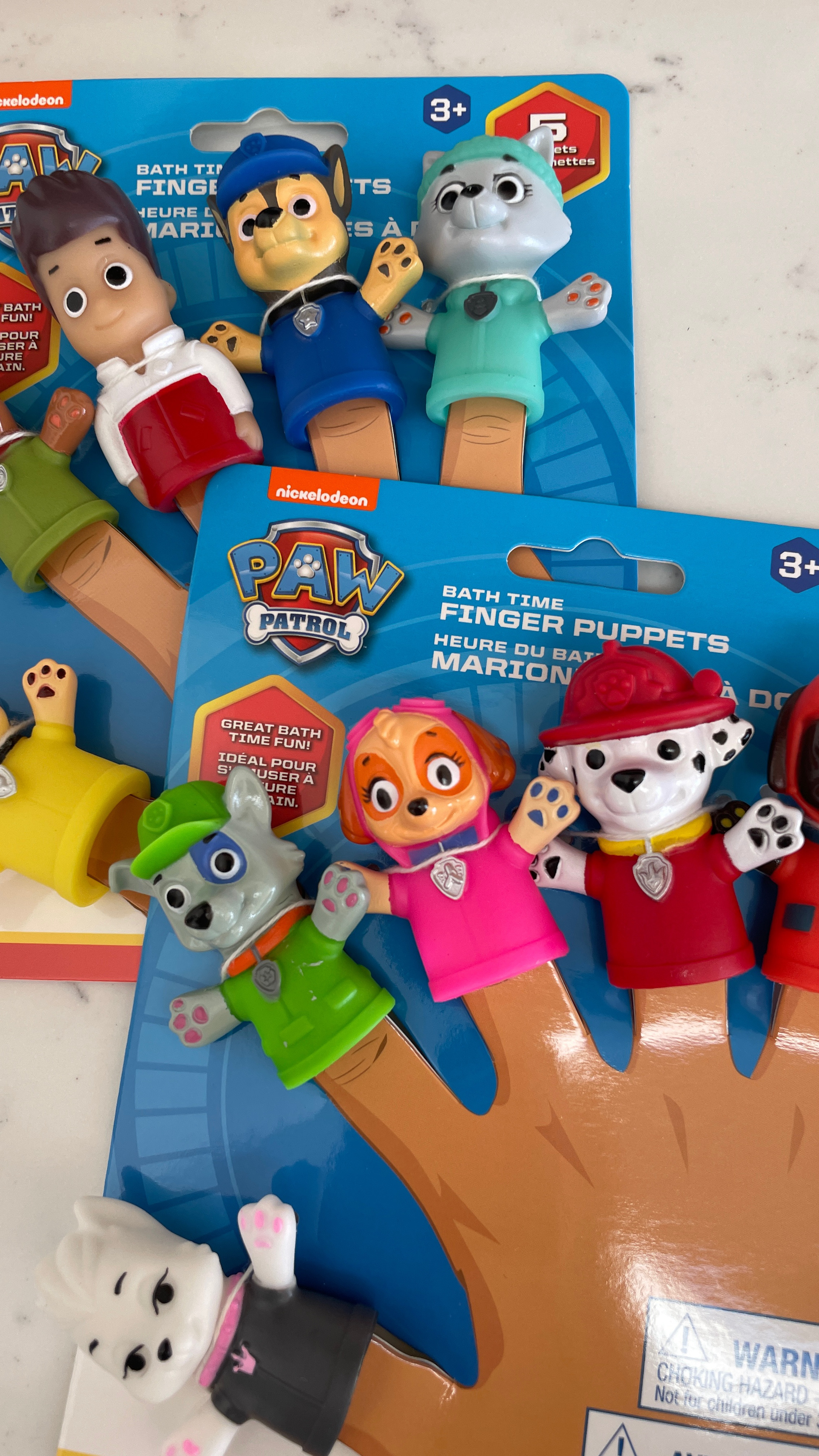 Paw Patrol finger puppets

Excellent for helping teach your child colors, counting, and much more. 

I plan to use these to top on a birthday treat for his classmates. 

Rubble, Tracker, Ryder, Chase, Everest, Sweetie, Rocky, Skye, Marshall, and Zuma.

#LTKKids