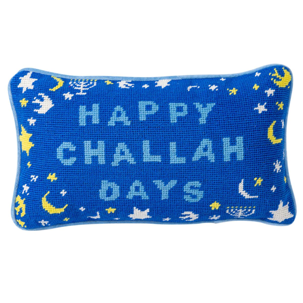 Happy Challah Days Needlepoint Pillow | Furbish Studio
