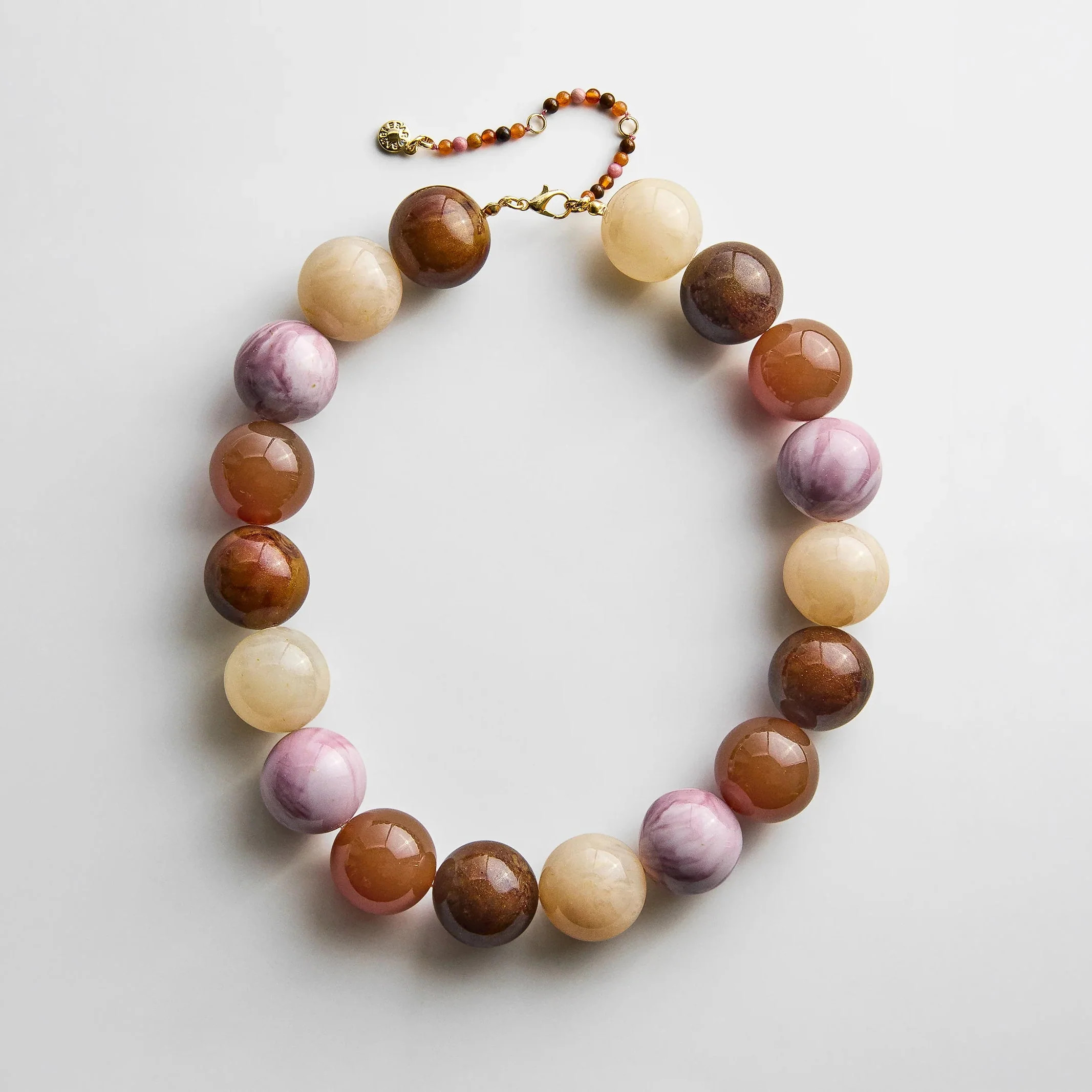 Jane Beaded Necklace - Brown Multi Bead | BaubleBar