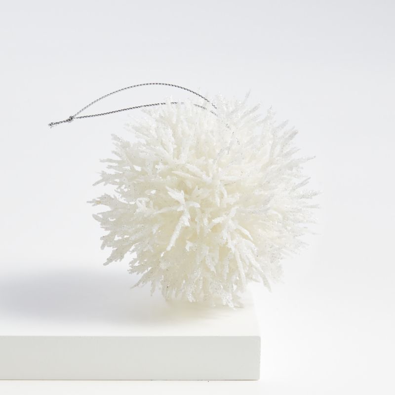 White Coral Cluster Christmas Tree Ornament + Reviews | Crate and Barrel | Crate & Barrel