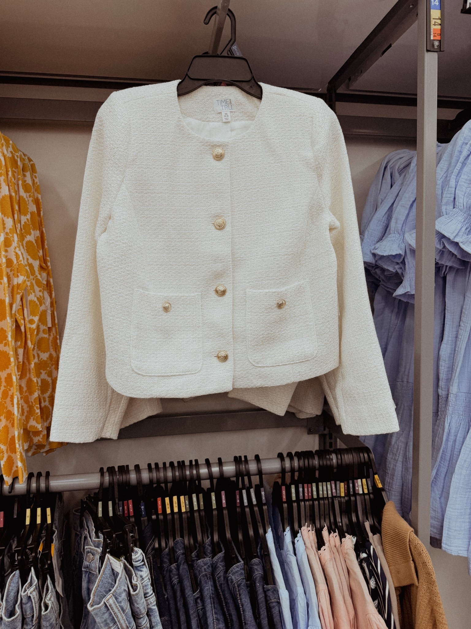 Time and Tru tweed ladylike blazer jacket 

#LTKSeasonal