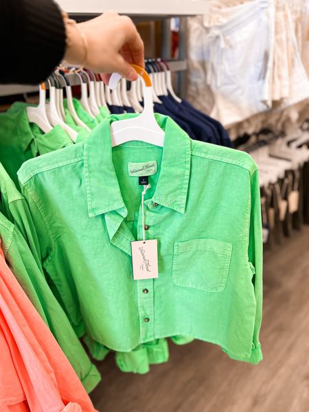 Long-sleeve button-down cropped shirt at Target

#LTKstyletip