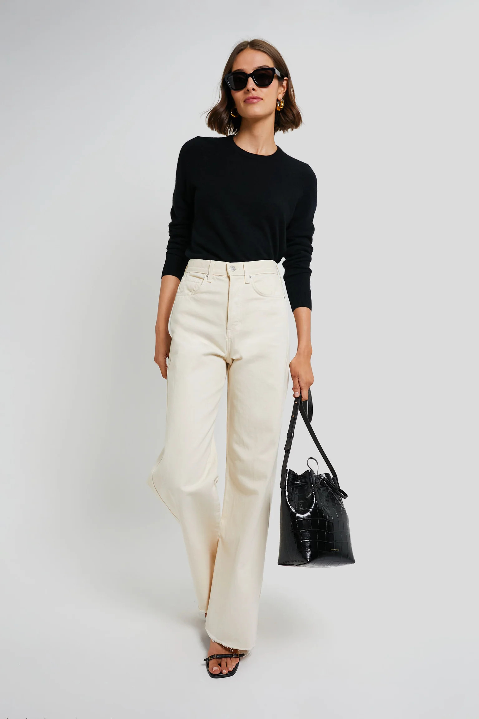 Ecru Taylor High Rise Wide Leg | Tuckernuck (US)