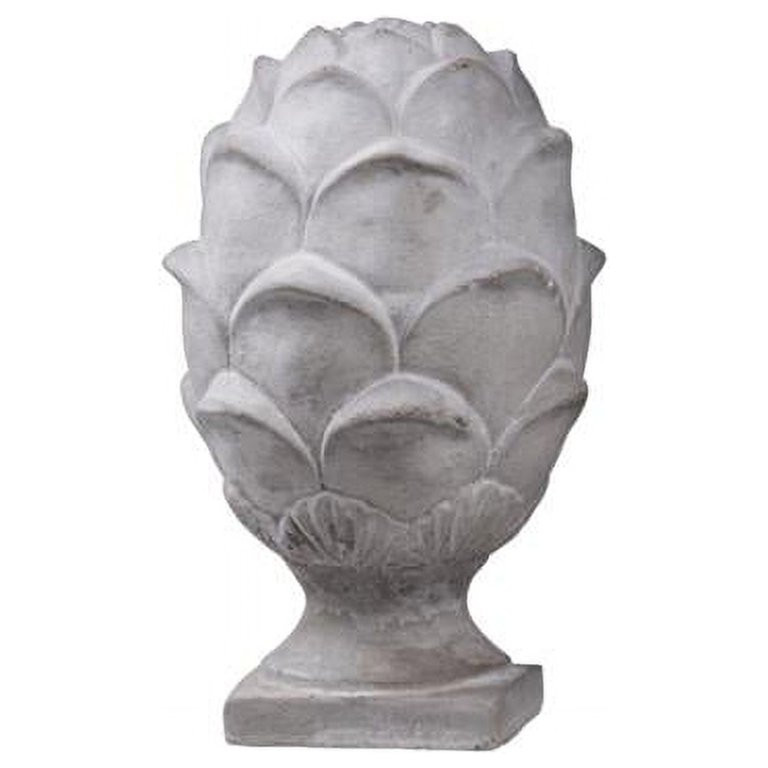 Cement Artichoke Statue on Square Base, Gray - Small | Walmart (US)