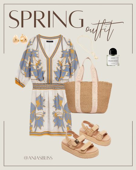 Spring outfit, spring dress, raffia sandals, raffia bag

#LTKstyletip #LTKSeasonal #LTKshoecrush
