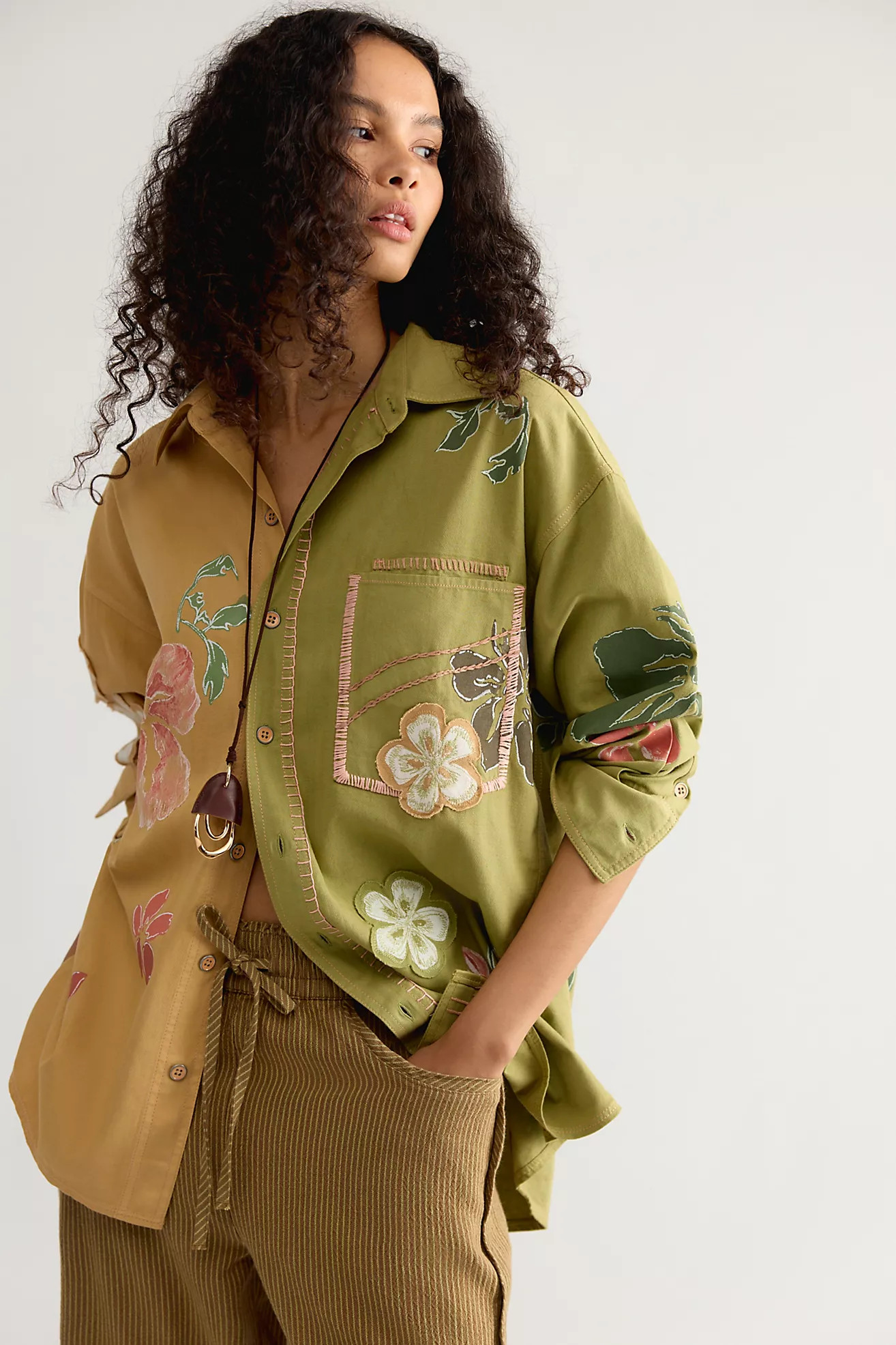 We The Free Nosara Embroidered Button Down Top | Free People (Global - UK&FR Excluded)