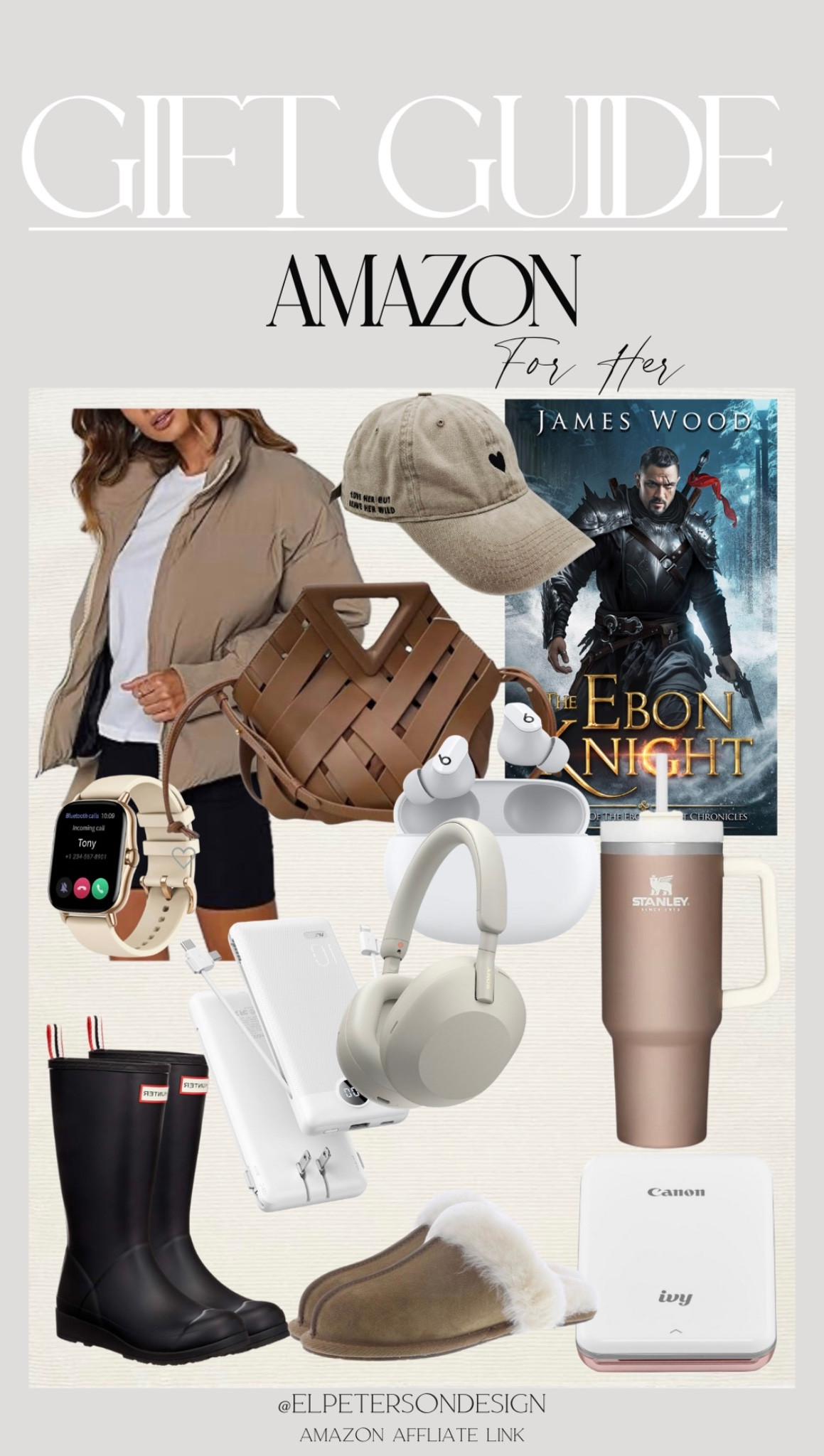 Book
Jacket
Stanley cup
Hunter boots
Uggs slippers
Watch
Headset
Portable charger
Earbuds
Purse

#LTKfindsunder50 #LTKfindsunder100 #LTKGiftGuide