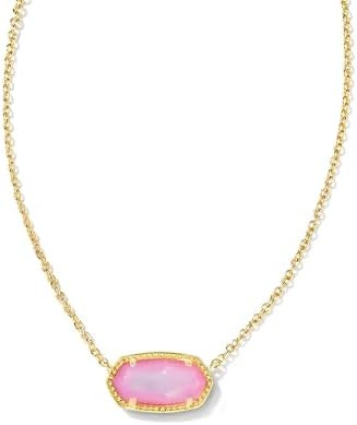 Kendra Scott Elisa Oval Pendant Necklace in Red White and Blue Star Illusion and Gold | Amazon (US)