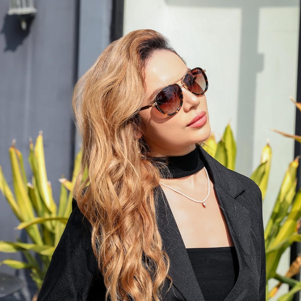 FEISEDY Retro Polarized Aviator Sunglasses for Women Men Vintage Square Sunglass With Classic Sty... | Amazon (US)