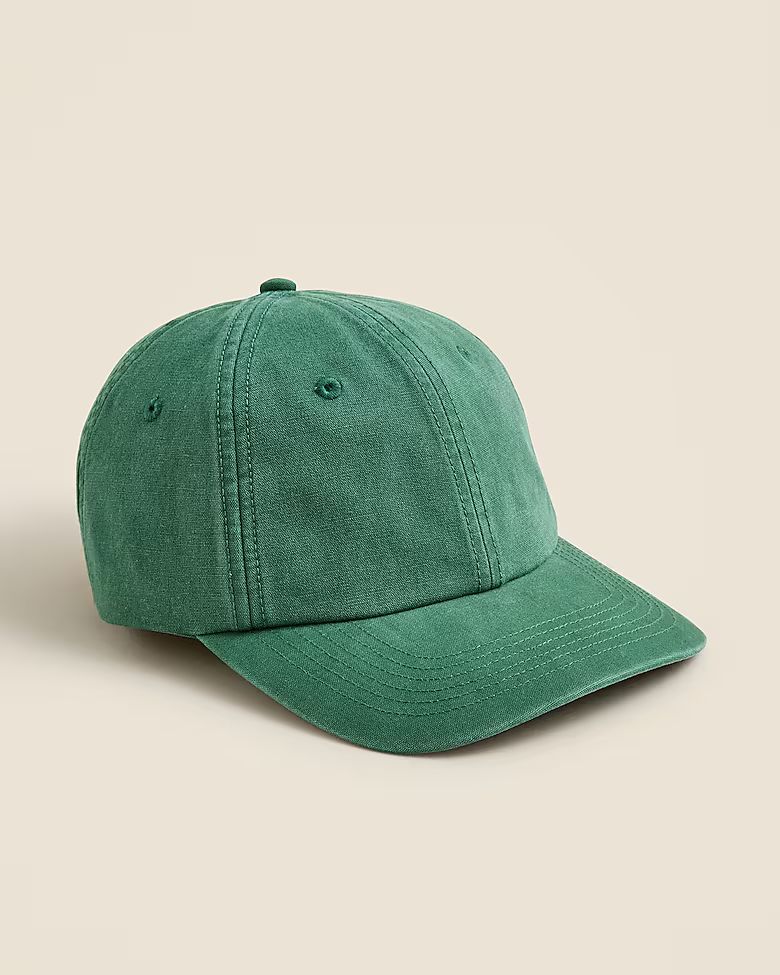 Washed canvas baseball cap | J. Crew US