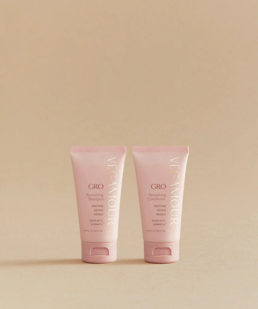 GRO Revitalizing Shampoo and Conditioner Travel Size Kit | Vegamour