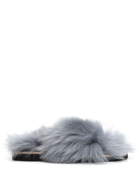 Furry Fantasy lamb fur sandals | Farfetch (RoW)