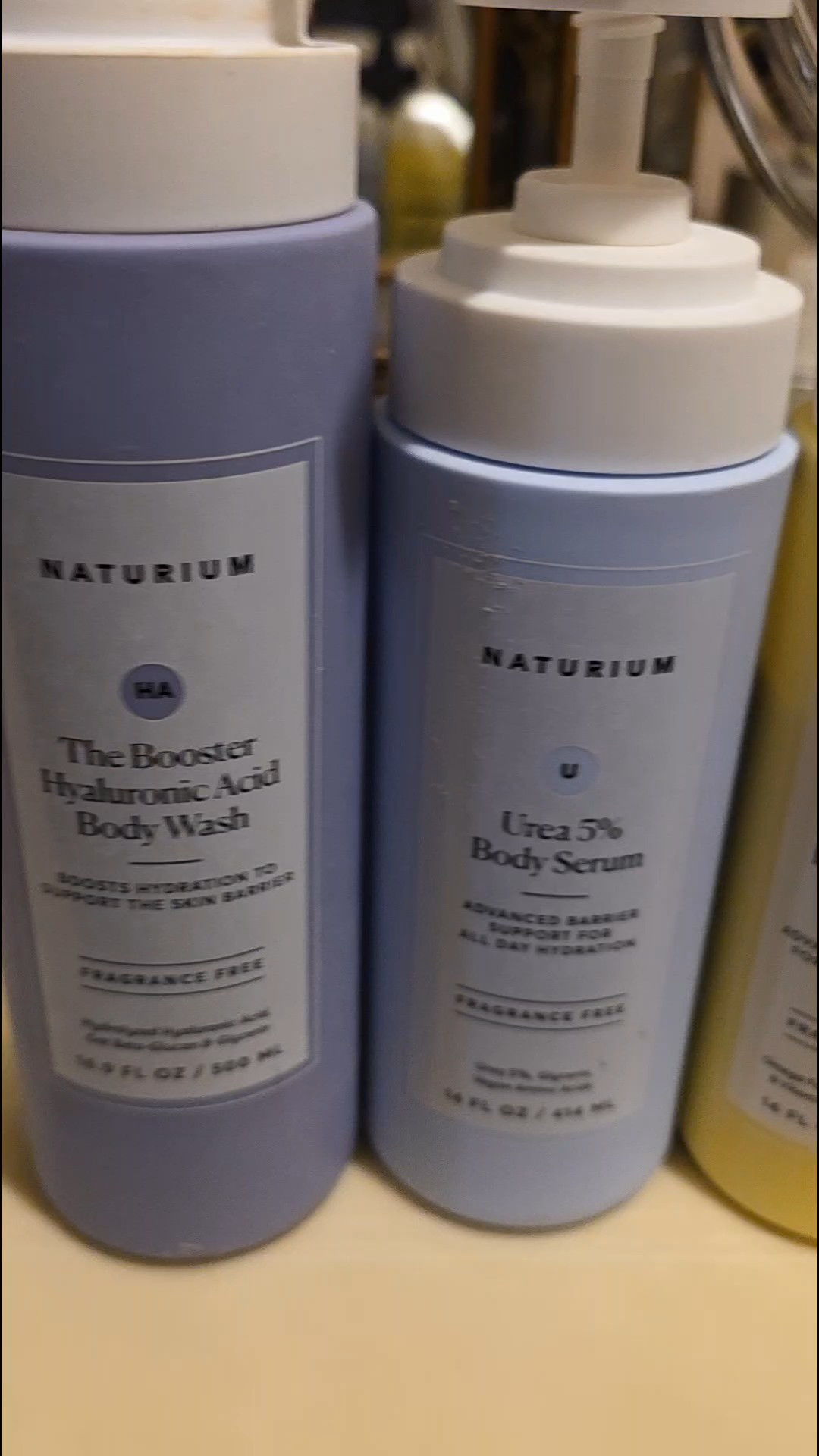 These three Naturium body products are a game changer — the Hyaluronic Acid Body Wash cleanses without stripping, when you are still slightly damp apply the Urea 5% Serum -its phenomenal-smooths texture, and the Biolipid Lotion seals it all in for all-day moisture. Perfect for dry, mature skin that needs balance, not heaviness.🛁 Tap to shop everything right here.#Naturium #BodyCareRoutine #MatureSkinCare #HydratedSkin #Over50Beauty #showeressentials #bathroomessentials 

#LTKBeauty #LTKFamily #LTKmorningroutine