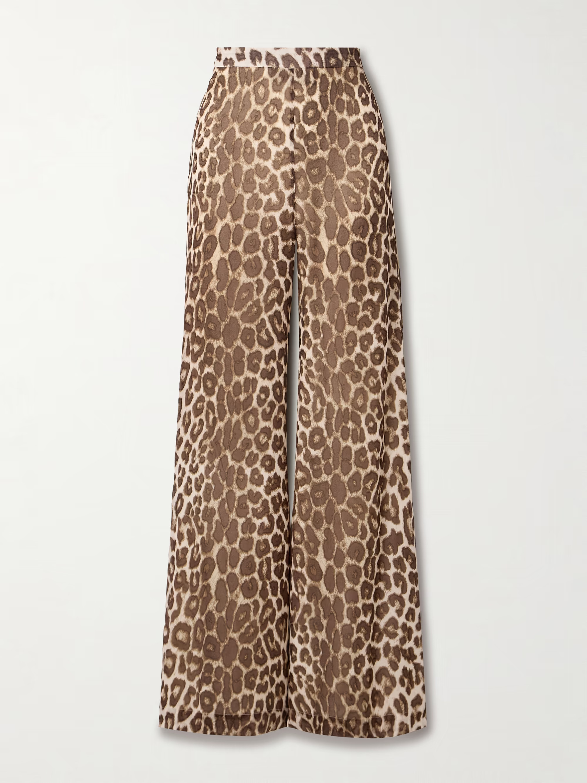 Illustration leopard-print chiffon wide-leg pants | NET-A-PORTER (UK & EU)