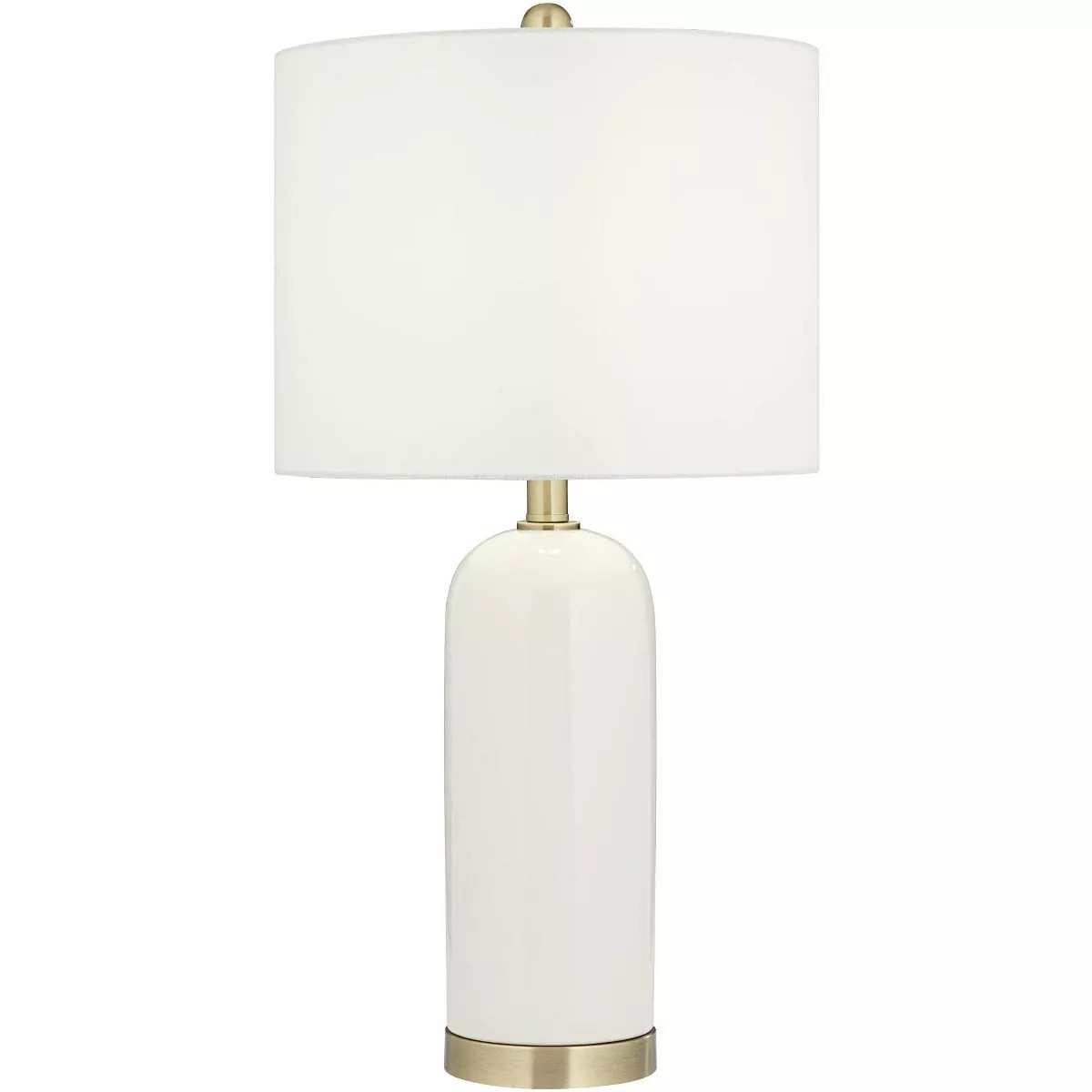 360 Lighting 26" High Mid Century Modern Coastal Luxury Table Lamp White Gold Ceramic Metal Singl... | Target