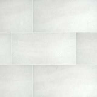Pavia Blanc 12 in. x 24 in. Matte Porcelain Floor and Wall Tile (16 sq. ft./Case) | The Home Depot