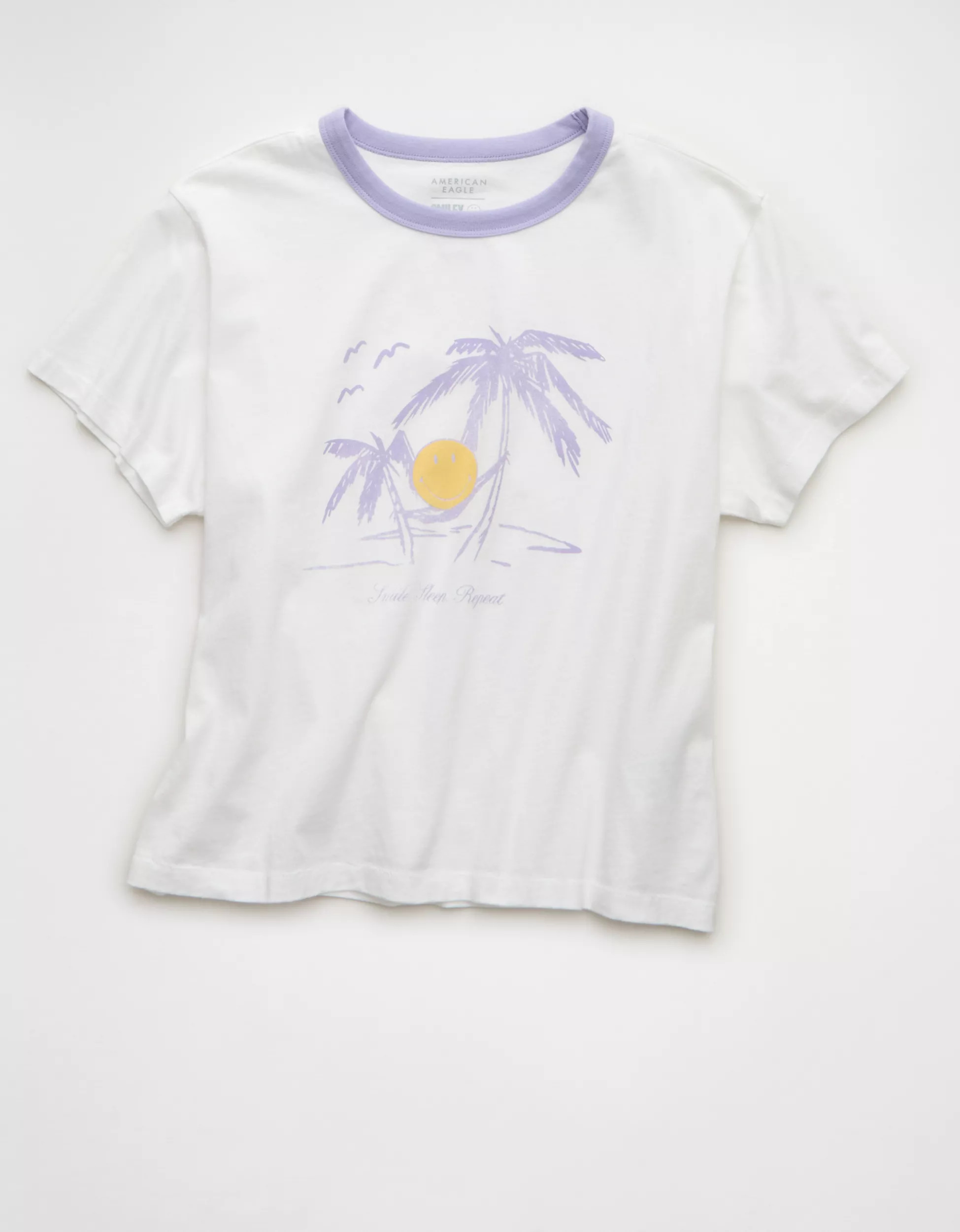 AE | Smiley® Cropped Graphic T-Shirt | American Eagle Outfitters (US & CA)