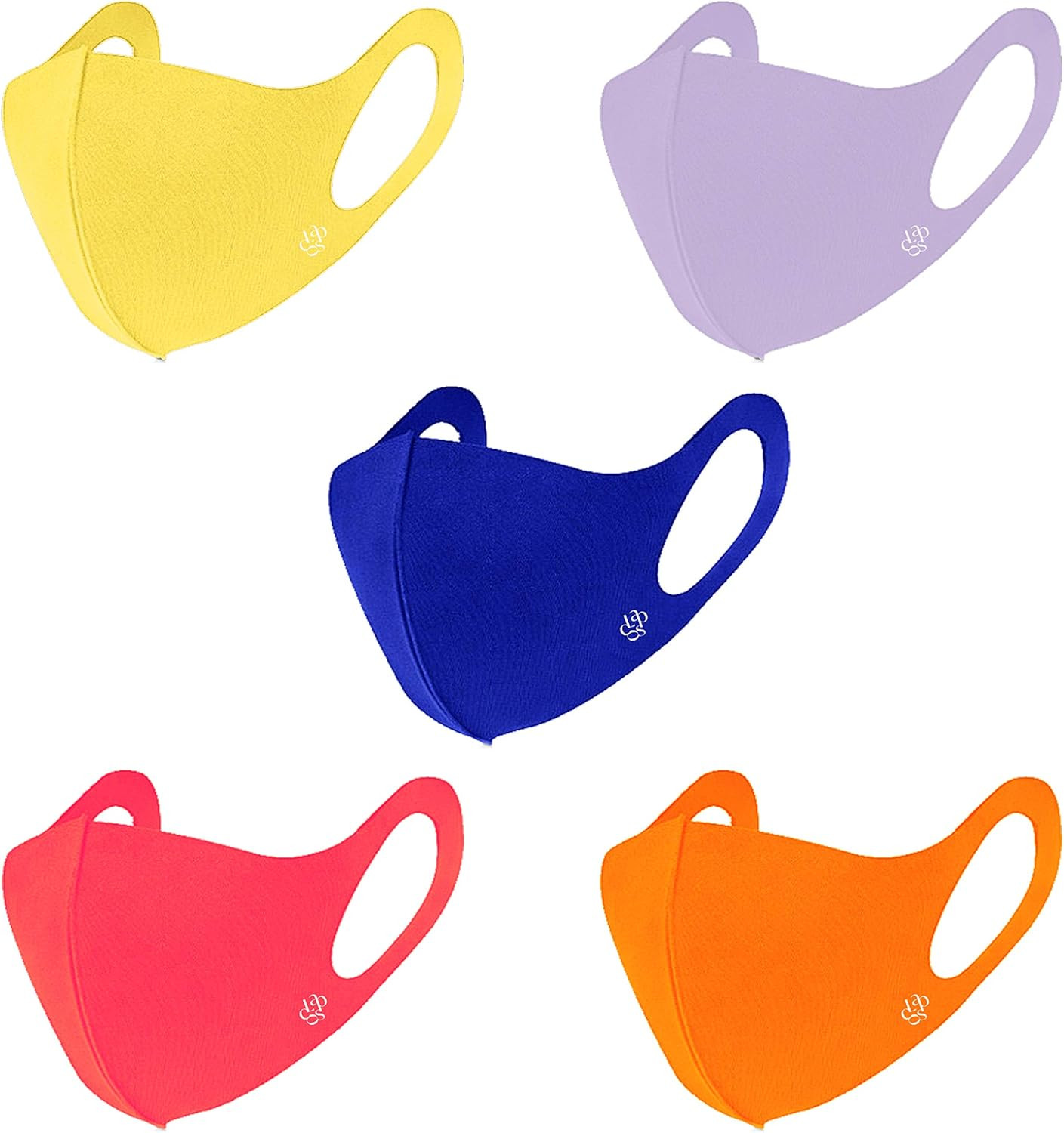 LAPCOS Kids Face Mask Set (5 Pack, Assorted Colors) Washable & Reusable Cute Face Mask for Boys and  | Amazon (US)