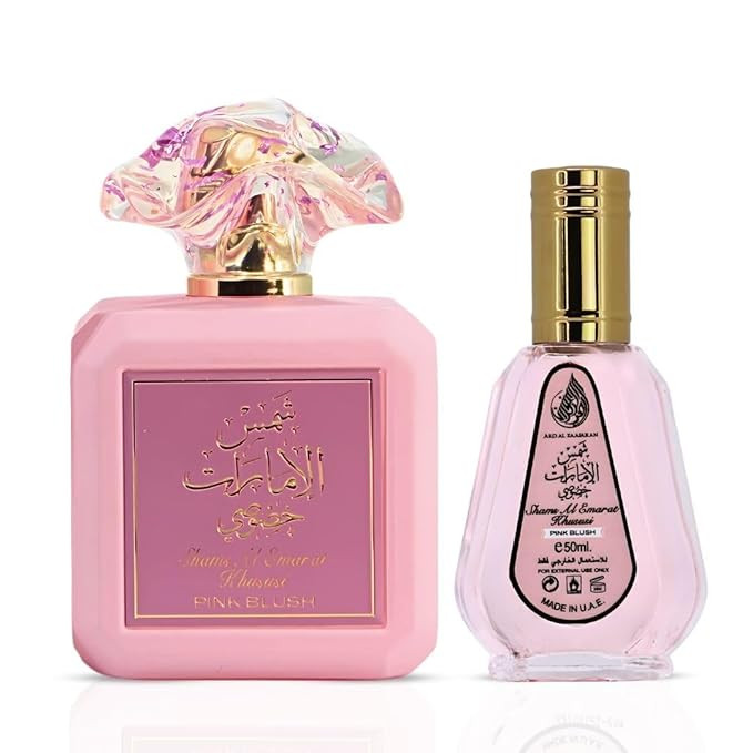 Ard al Zaafaran Pink Blush Shams Al Emarat Khususi Eau de Parfum Spray 100ml & 50ml (Bundle) | Amazon (US)