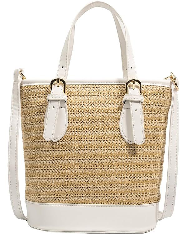 Small Handmade Straw Crossbody Bag for Women, Summer Straw Purses Shoulder Clutch Handbags for Tr... | Amazon (US)