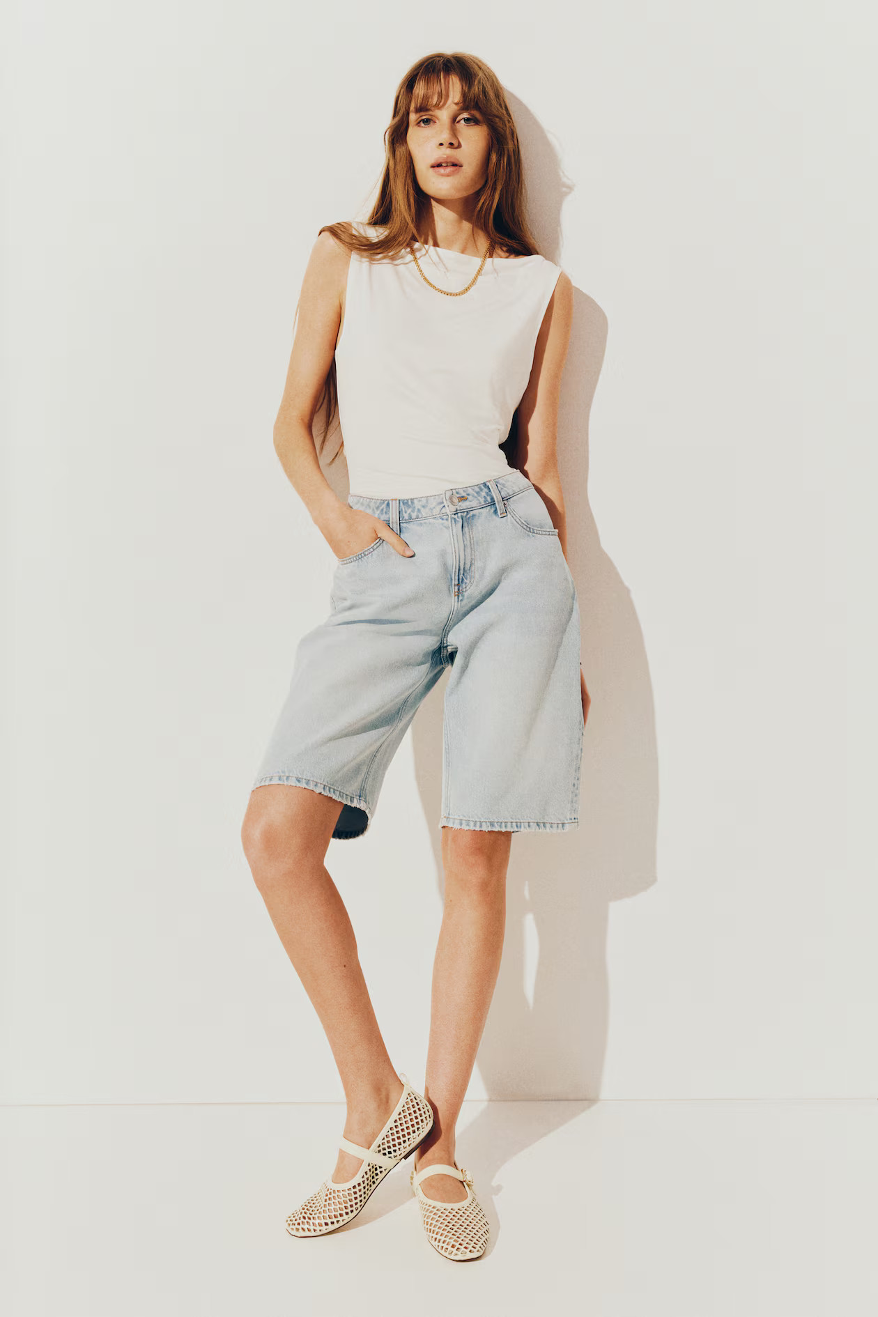 Bermuda Regular Denim Shorts | H&M (US + CA)