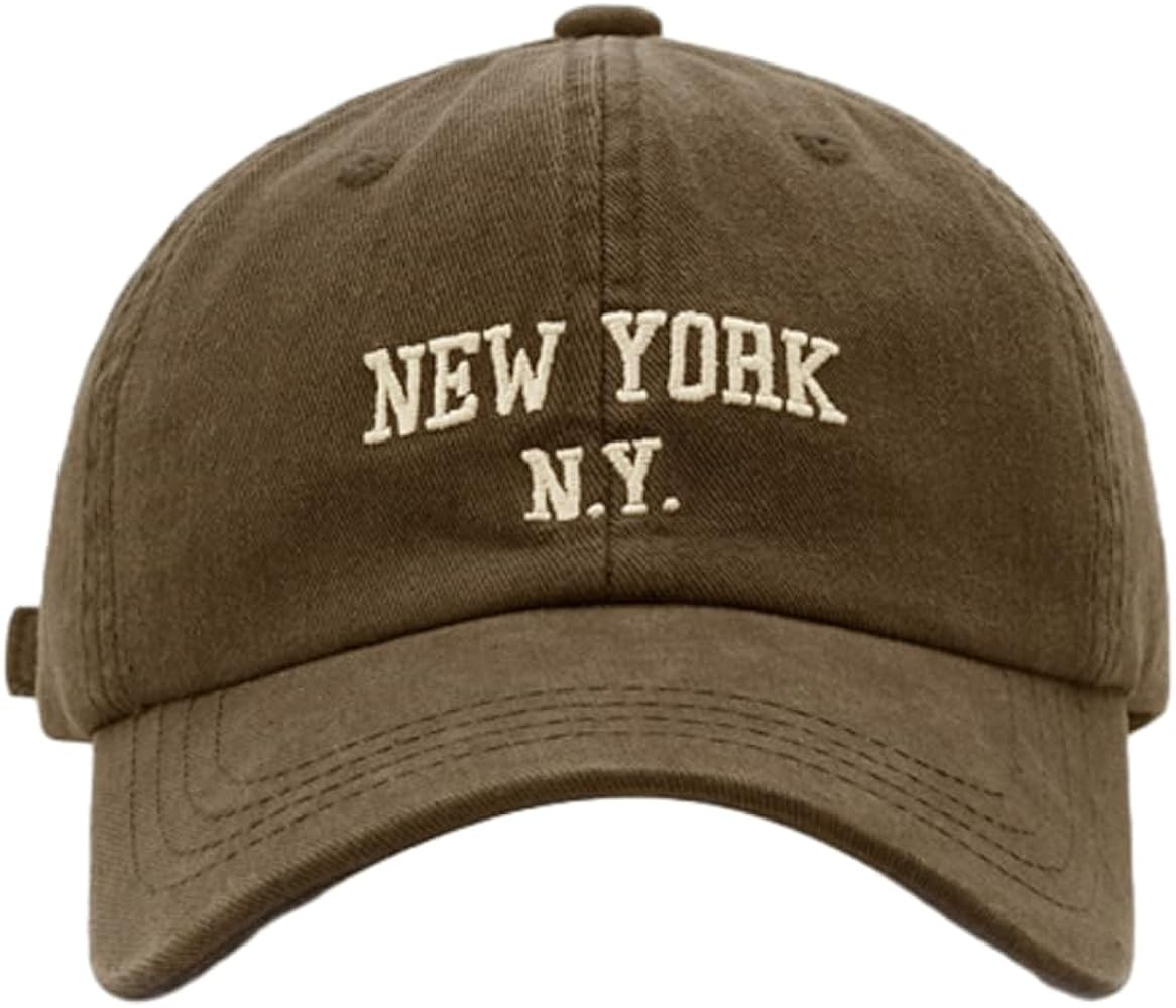 Top Baseball Caps for Women-Men Outdoor Baseball Hats New York Golf Sports Hat Curved-Brim UV Pro... | Amazon (US)